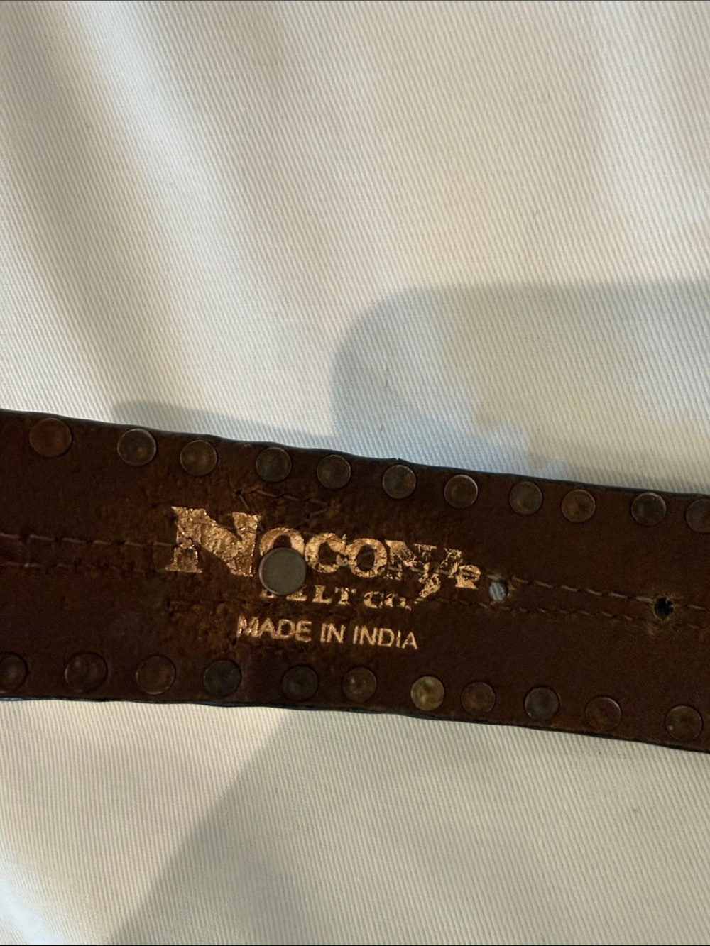 Nocona Brown Leopard Print Leather Belt with Calf Hide and Turquoise Accents - Picture 2 of 11